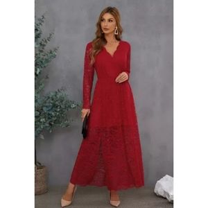 LAST ONE! Plus Size ALEXIA Long Sleeve Lace Maxi Dress